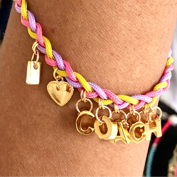 ✨BRAIDED, "I LOVE COACH" GOLD PLATED BRACELET - Picture 3 of 5